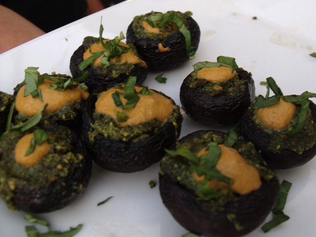 Pesto Stuffed Mushrooms