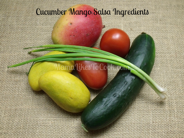 mangos cucumber tomatoes green onion