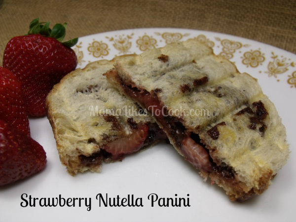 strawberry nutella panini