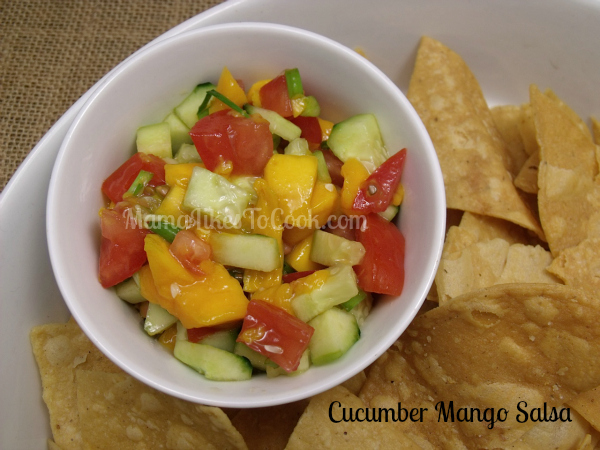 cucumber mango salsa and chips