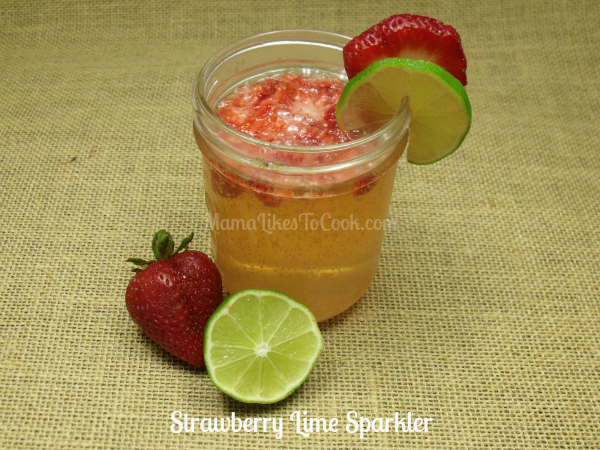 strawberry lime sparkling beverage