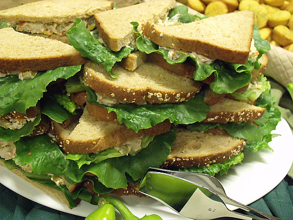 Hatch Chile Chicken Salad Sandwiches