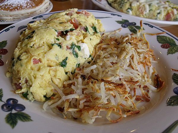 Vegetarian Omelette - Egg’lectic Cafe - Wheaton, Illinois