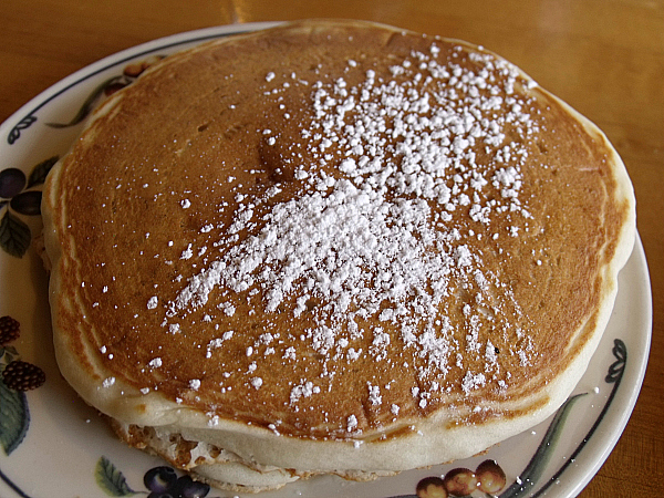 Pancake with Powdered Sugar - Egg’lectic Cafe - Wheaton, Illinois