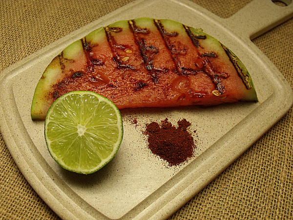 Grilled Watermelon with Lime & Hatch Chile