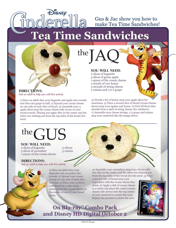 Disney Cinderella Gus & Jaq Tea Time Sandwiches