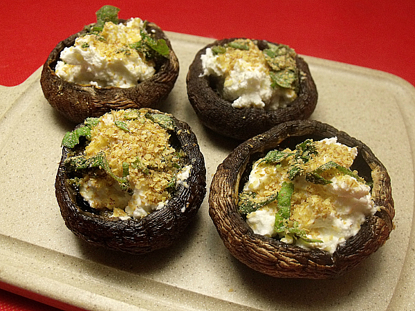 Goat Cheese Stuffed Portobellos