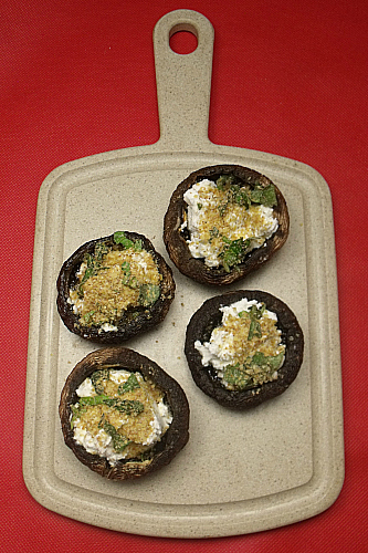 Goat Cheese Stuffed Portobello Mushrooms