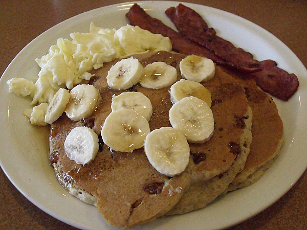 Denny's Banana Pecan Pancake Breakfast