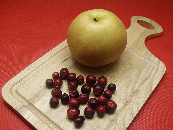 Korean Pear and Cranberries