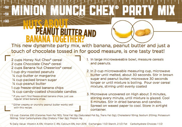 Despicable Me 2 Minion Munch Chex Party Mix Recipe