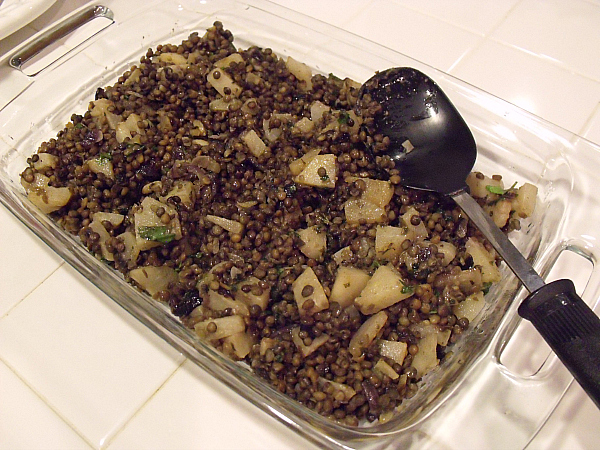 Vegetarian Lentils with Pears