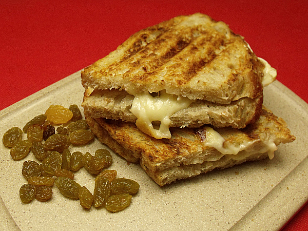 Grilled Cheese Panini with Brie and Golden Raisins