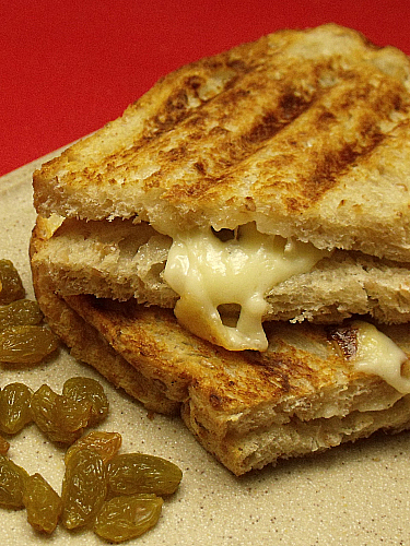 Grilled Cheese Panini with Brie and Golden Raisins