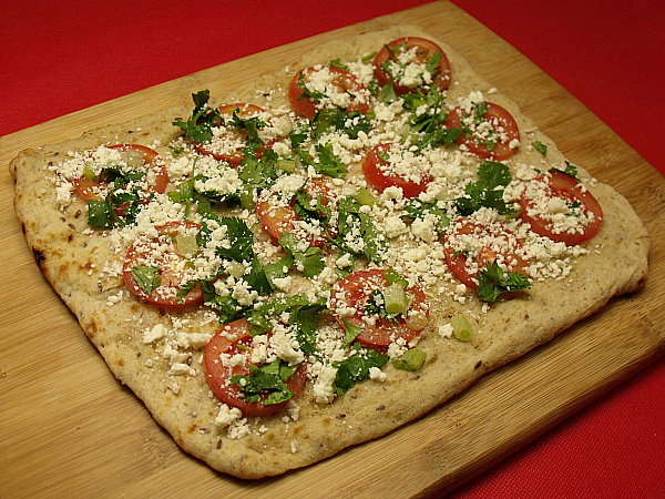 Vegetarian Cotija Cheese Flatbread Pizza