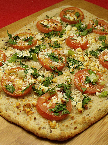 Vegetarian Cotija Cheese Flatbread Pizza