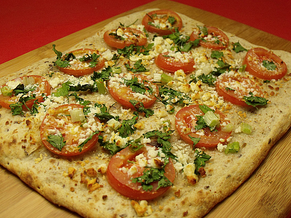 Vegetarian Cotija Cheese Flatbread Pizza
