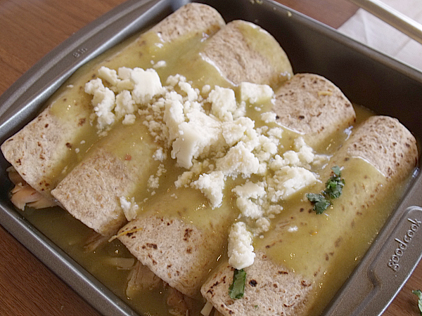 Enchiladas Made with Leftover Chicken