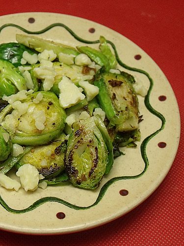 Brussels Sprouts with Asiago Cheese