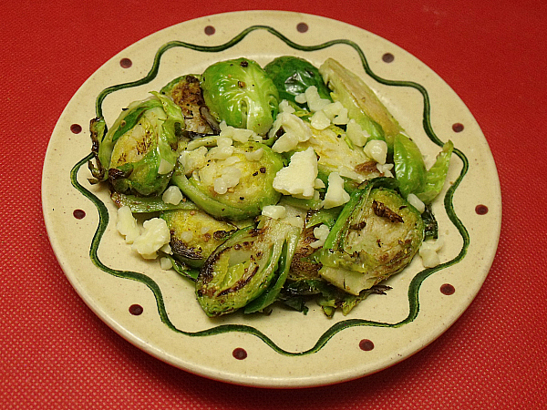 Brussels Sprouts with Asiago Cheese