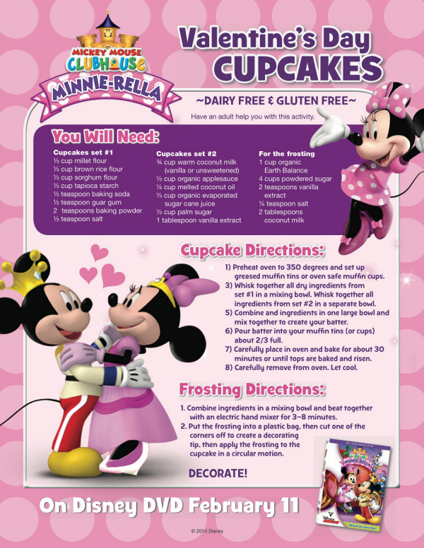 Minnie Mouse Gluten-free Valentine's Day Cupcakes