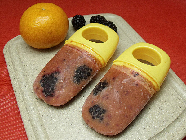 Tangerine Blackberry Ice Pops