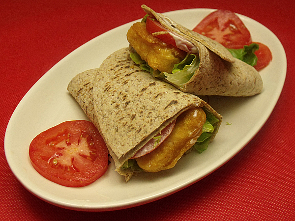 Vegan Fishless Filet Wrap Sandwich