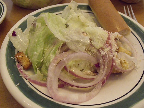Salad at Olive Garden Italian Restaurant - Orange, California