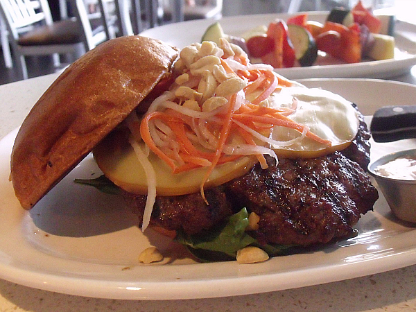 Custom Bison Burger at  at The Counter, Irvine, California