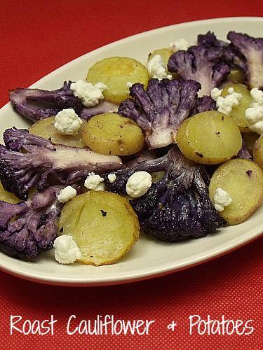 Roast Purple Cauliflower and Baby Potatoes