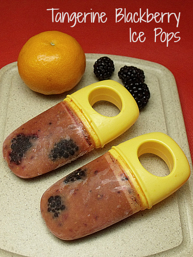 Tangerine Blackberry Ice Pops