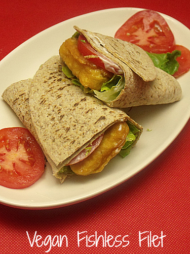Vegan Fishless Filet Wrap Sandwich