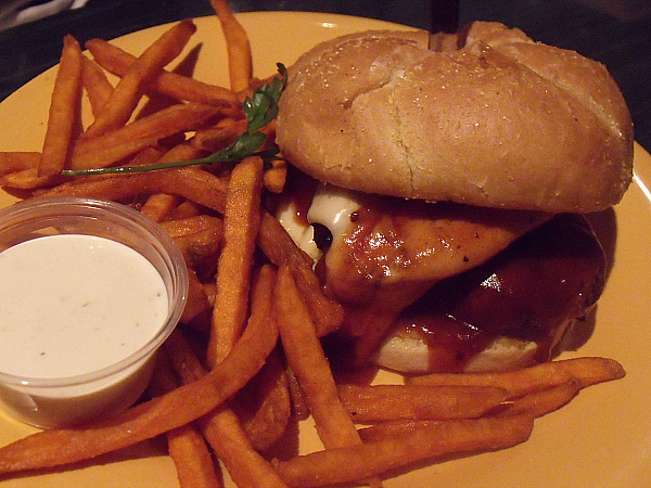 Hot Links Sandwich with Sweet Potato Fries