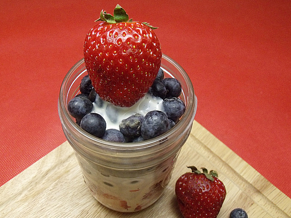 Red, White and Blueberry Mascarpone Parfait