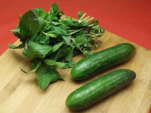 Fresh Mint and Cucumbers