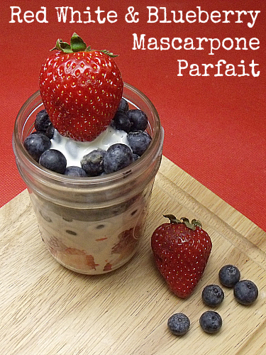 Red, White and Blueberry Mascarpone Parfait