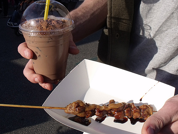 Dinosaurs Milo and Chicken Satay with Peanut Sauce