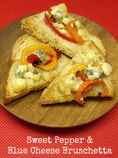 Sweet Pepper & Blue Cheese Bruschetta