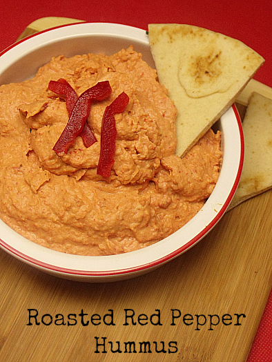 Easy Roasted Red Pepper Hummus