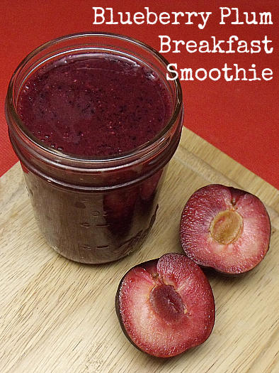 Plum Blueberry Breakfast Smoothie - Mama Likes To Cook