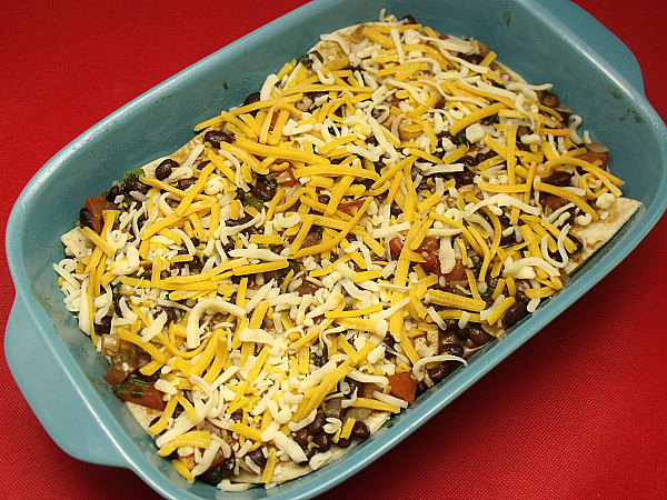 Vegetarian Mexican Tortilla Casserole