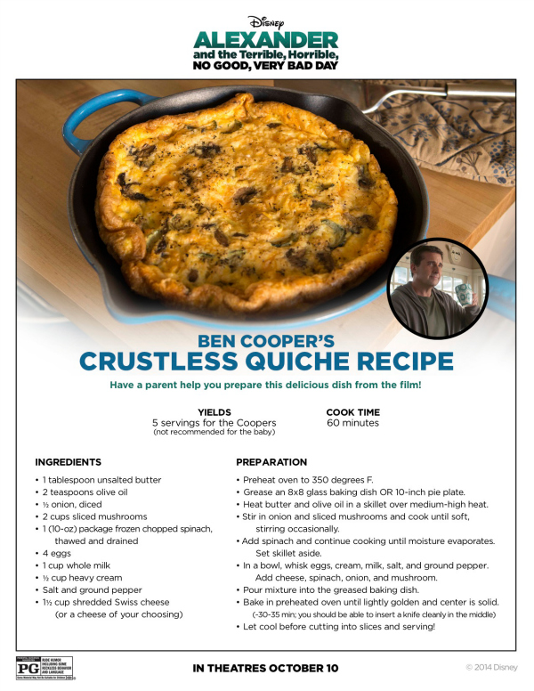 Disney Crustless Quiche Recipe