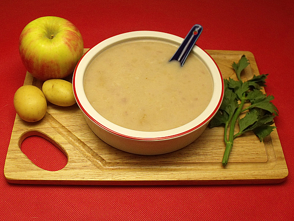 Creamy Vegan Celery Root and Apple Soup