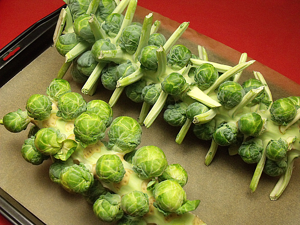 Roasted Brussels Sprouts on The Stalk