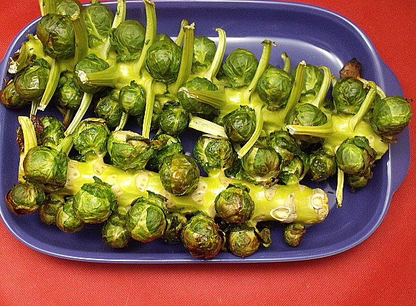 Roasted Brussels Sprouts on The Stalk