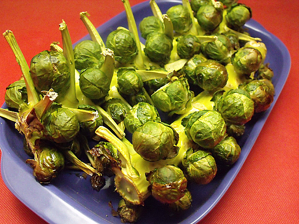 Roasted Brussels Sprouts on The Stalk