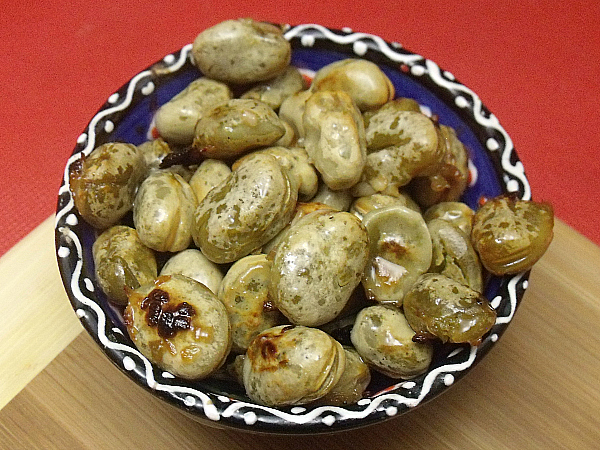 Garlic Roasted Fava Beans