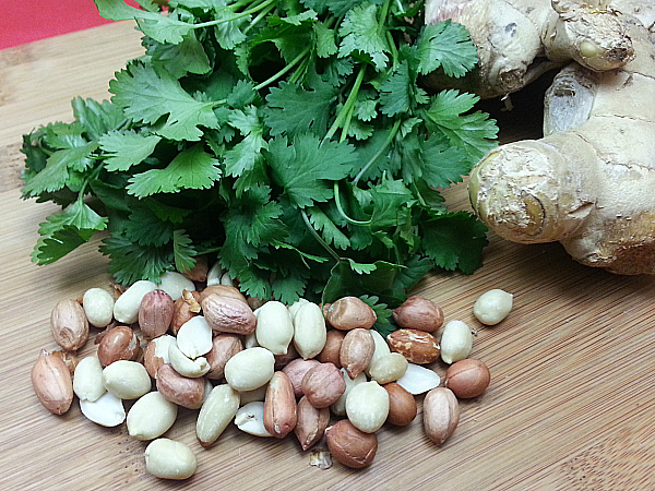 cilantro ginger peanuts