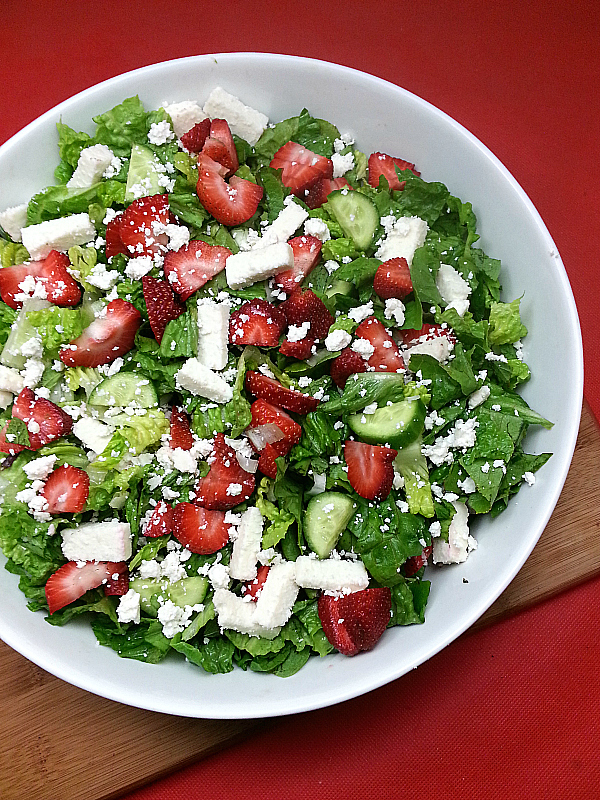 Strawberry and Cheese Chopped Salad