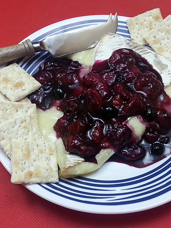 Berry Citrus Compote with Baked Brie